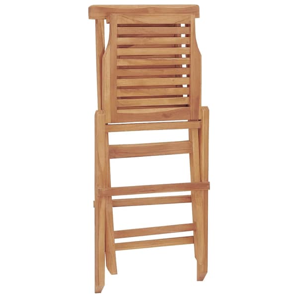 vidaXL Klappstoler 2 stk 47x63x90 cm heltre teak