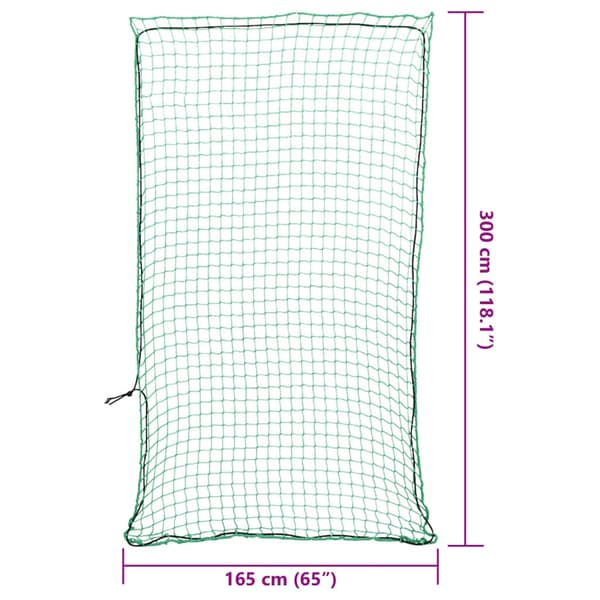 vidaXL Lastnät med elastiskt rep grön 3x1,65 m PP
