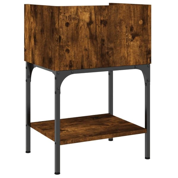 vidaXL Nattbord røkt eik 40,5x31x60 cm konstruert tre