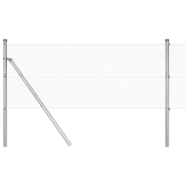 vidaXL Stängselstolpe Silver