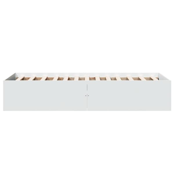 vidaXL Sängram vit 90x190 cm konstruerat trä