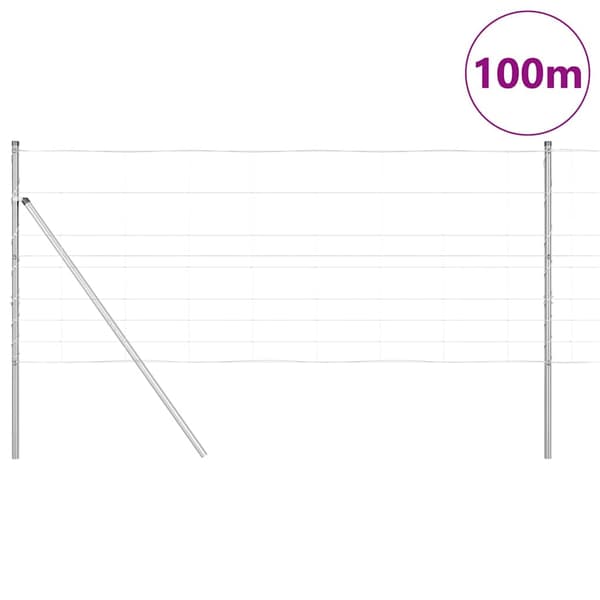 vidaXL Gjerdepåle Galvanisert 100 x 1 m Stål