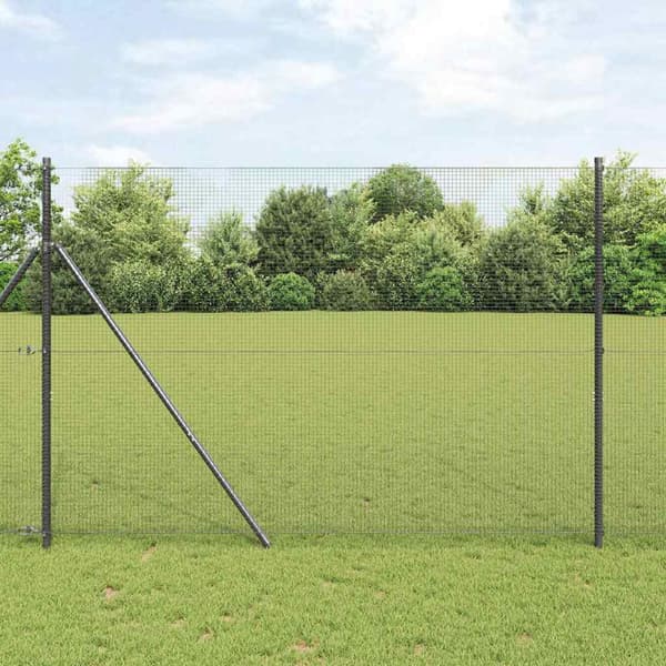 vidaXL Sveist trådgjerde Grå 1.5 x 50 m