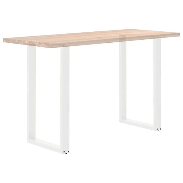 vidaXL Soffbordsben U-formade 2 st vit 60x(100-101) cm stål