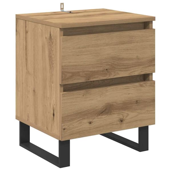 vidaXL Nattbordskap artisan eik 40 x 35 x 50 cm Konstruert tre
