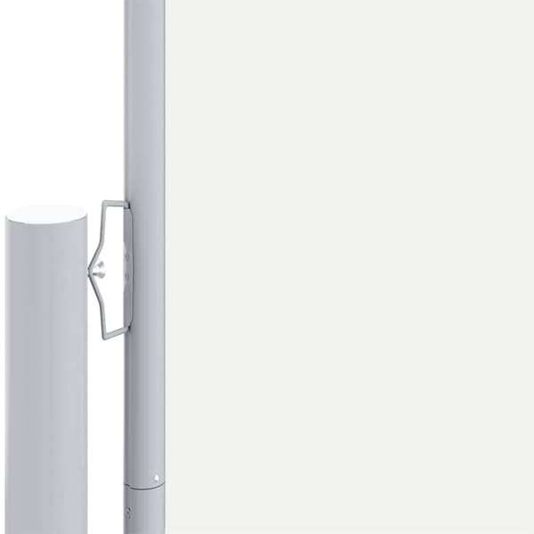 vidaXL Infällbar sidomarkis gräddvit 160x1000 cm