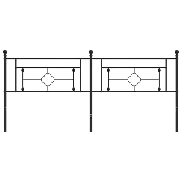 vidaXL Utskiftbar sengegavl i metall svart 200 cm