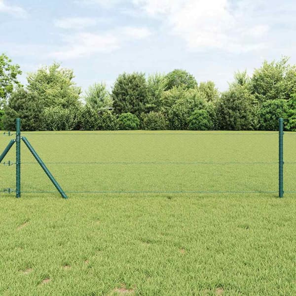 vidaXL Hexagonstängsel Grön 1,2 x 50 m PVC
