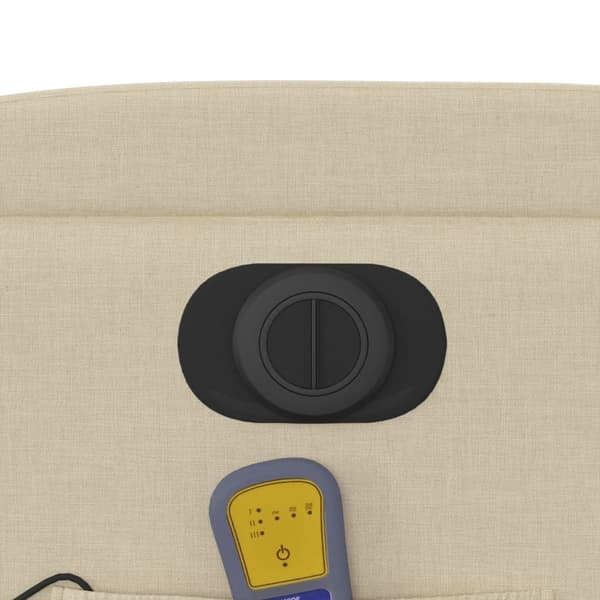 vidaXL Elektrisk massagefåtölj gräddvit tyg