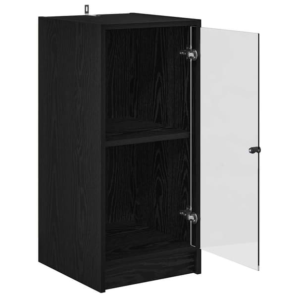vidaXL Serviesskap Svart eik 35 x 37 x 76 cm Konstruert tre