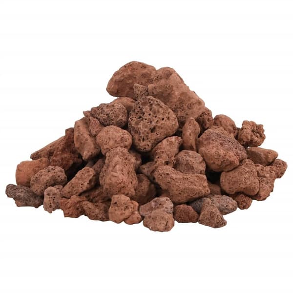 vidaXL Lavasteiner 25 kg rød 1-2 cm