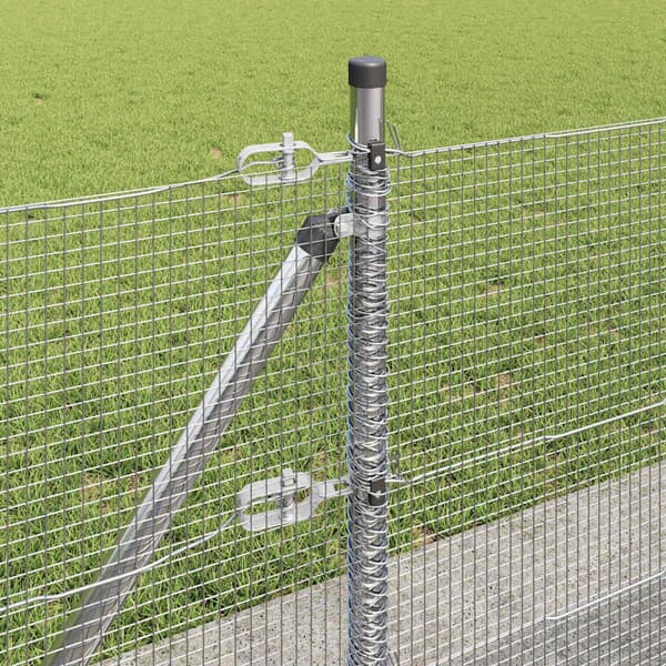vidaXL Gjerde med innlegg. sølv 0.6 x 100 m Stål