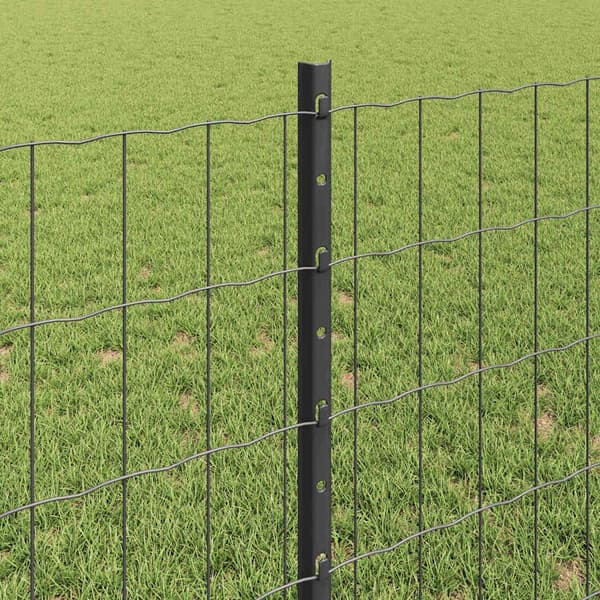 vidaXL Gjerde med innlegg. Grå 0.8 x 25 m Stål