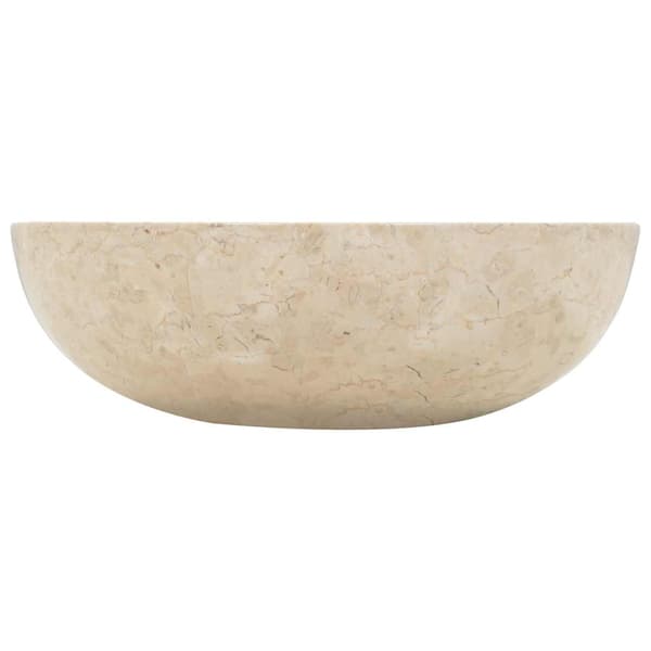 vidaXL Tvättställ 40x12 cm marmor gräddvit