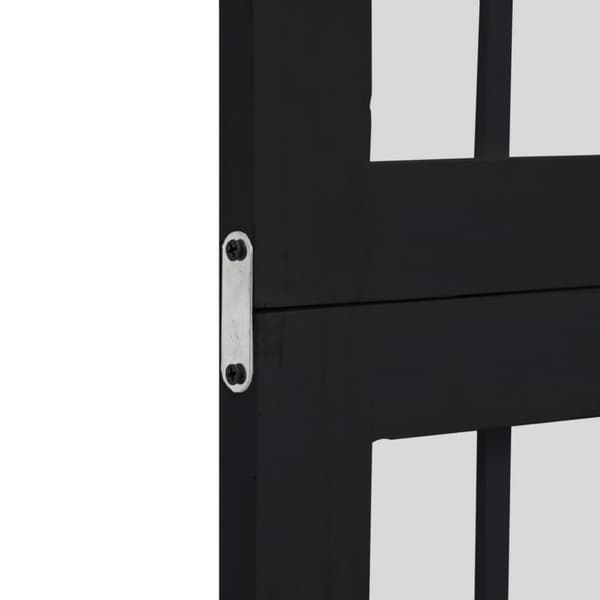 vidaXL Romdeler 4 paneler svart heltre keisertre