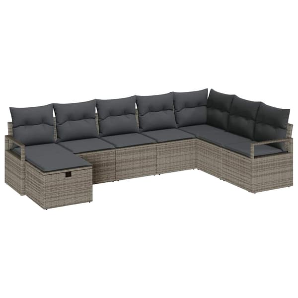 vidaXL Soffset med kudde 5 pcs konstrotting