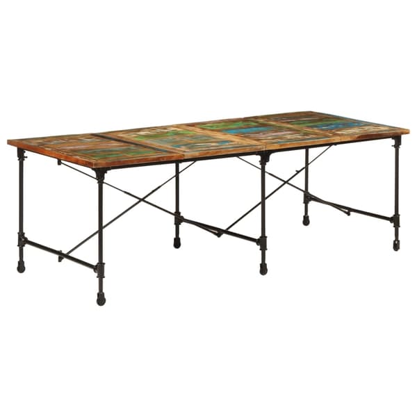 vidaXL Spisebord 220x90x77 cm gjenvunnet heltre