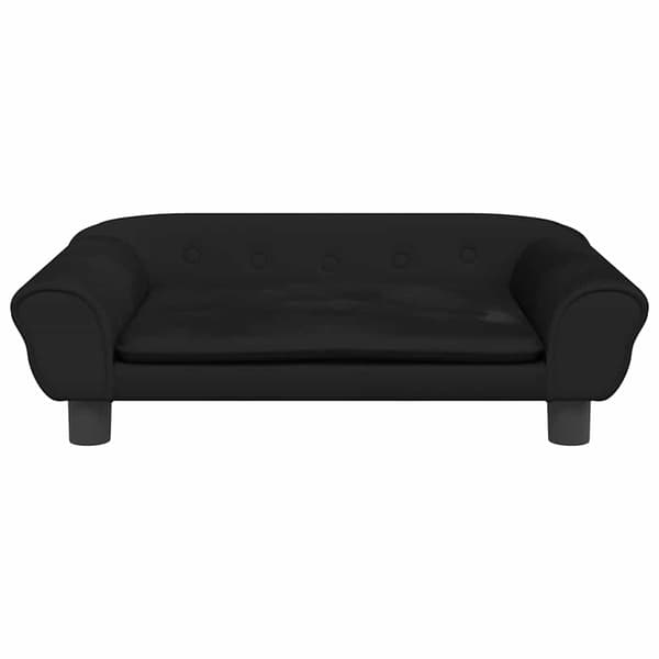 vidaXL Barnsoffa svart 70x45x26 cm sammet
