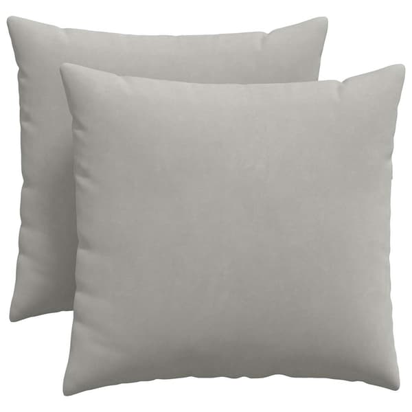 vidaXL Soffkuddar 2 st Ljusgrå 50 x 50 cm tyg