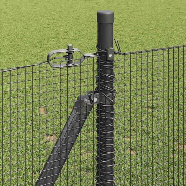 vidaXL Gjerde med innlegg. Grå 0.8 x 100 m Stål