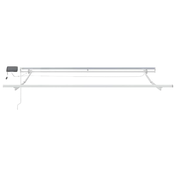 vidaXL Utfällbar markis Vit 350 x 250 cm Tyger och Stål