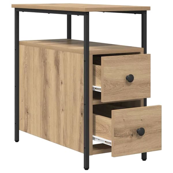 vidaXL Nattbordskap artisan eik 30 x 60 x 60 cm Konstruert tre