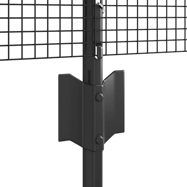 vidaXL Gjerde med innlegg. Grå 0.8 x 10 m Stål
