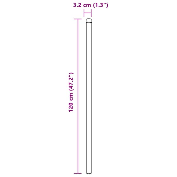 vidaXL Staketstolpar 12 pcs Silver 120 cm Pulverlackerad stål