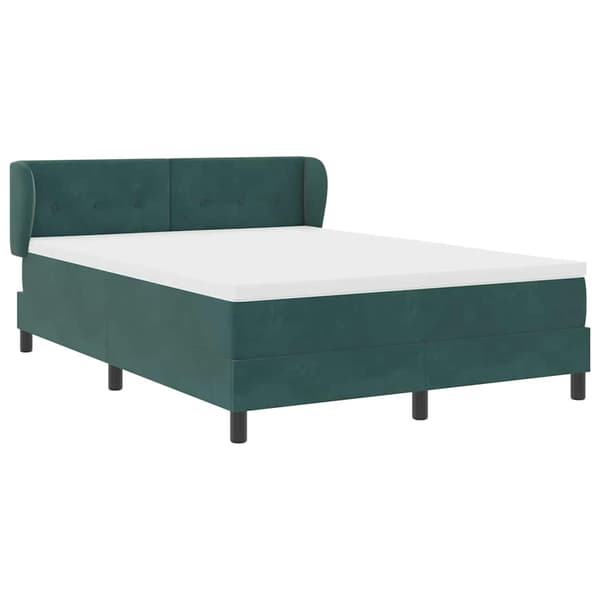 vidaXL Box Spring-säng med madrass Mörkgrå 80x200 cm Sammet