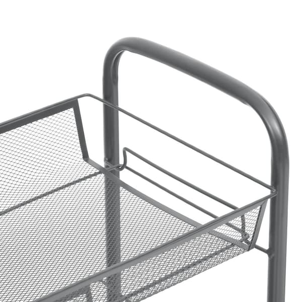 vidaXL Rullvagn 4 våningar grå 46x26x85 cm järn