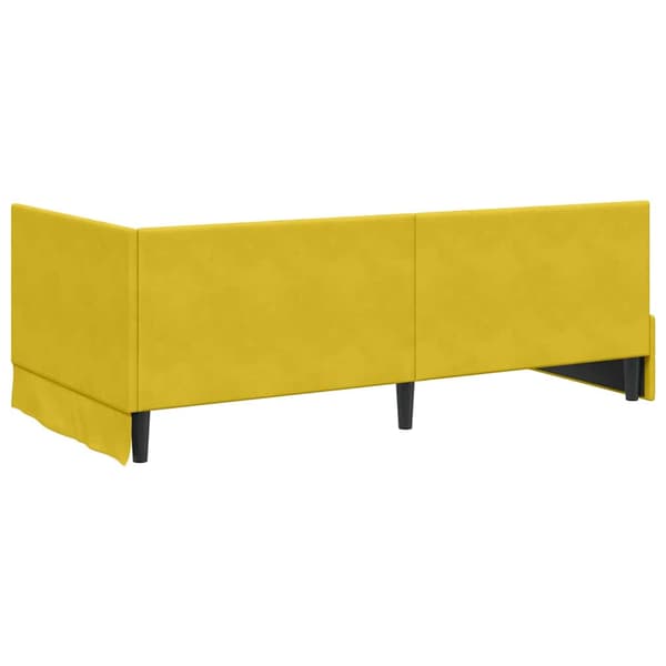vidaXL Hörnssängram Gul 100 x 200 cm Sammet