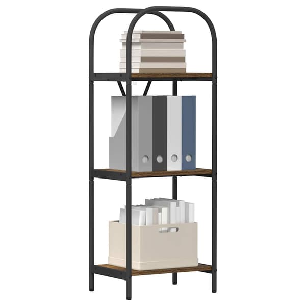 vidaXL Bokhylle Røkt eik 40 x 30 x 109 cm Konstruert tre