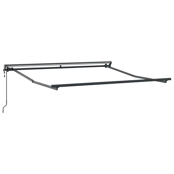vidaXL Utfällbar markis Blå och Vit 300 x 250 cm