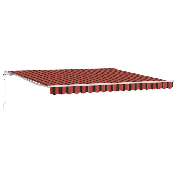 vidaXL Infällbar Markis Orange och Brun 400 × 300 cm