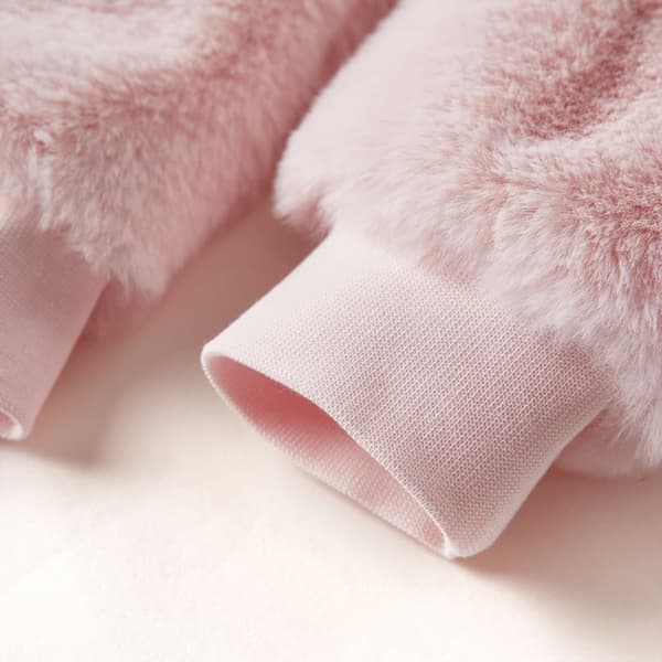 vidaXL Jacka för barn konstpäls rosa 92