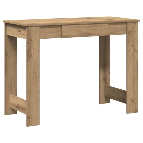 vidaXL Skrivbord artisan ek 100x45x75 cm konstruerat trä