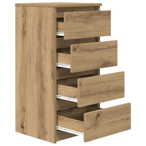 vidaXL Skjenk artisan eik 37,5x35x76 cm konstruert tre