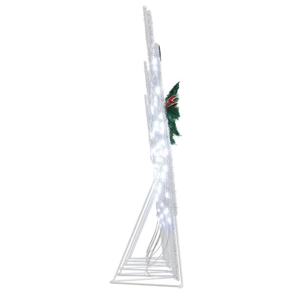 vidaXL LED Reinsdyr 6 pcs Hvit stoff