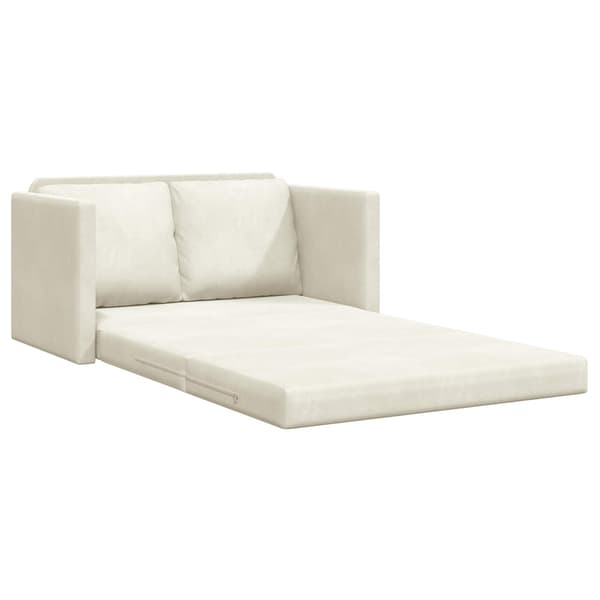 vidaXL Soffsäng 122cm Kräm Sammet
