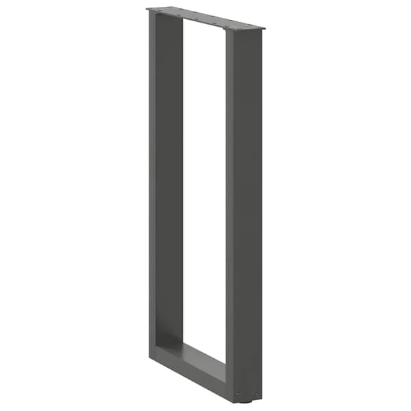 vidaXL Soffbordsben U-formade 2 st antracit 40x(90-91) cm stål