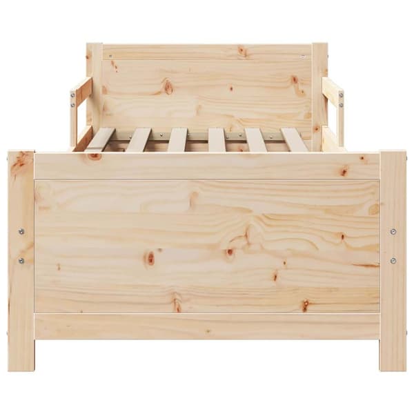 vidaXL Sengestamme med hodegjerde Brun 80 x 200 cm Konstruert tre