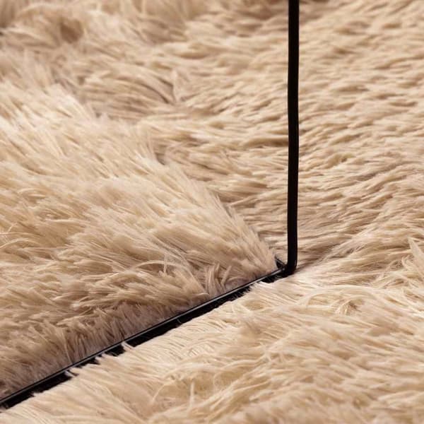 vidaXL Flossteppe med lang luv NAVARRA beige 60x100 cm polyester