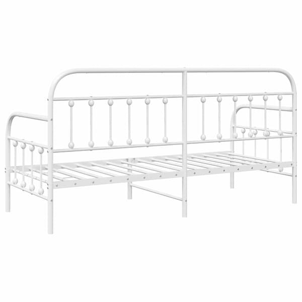 vidaXL Dagbäddram Vit 80 x 200 cm Pulverlackerat stål
