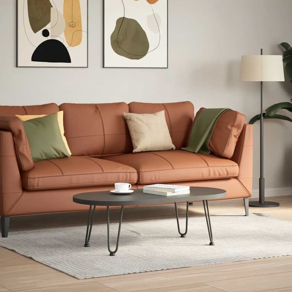 vidaXL Hårnålsformade bordsben 4 st antracit 30 cm massivt stål