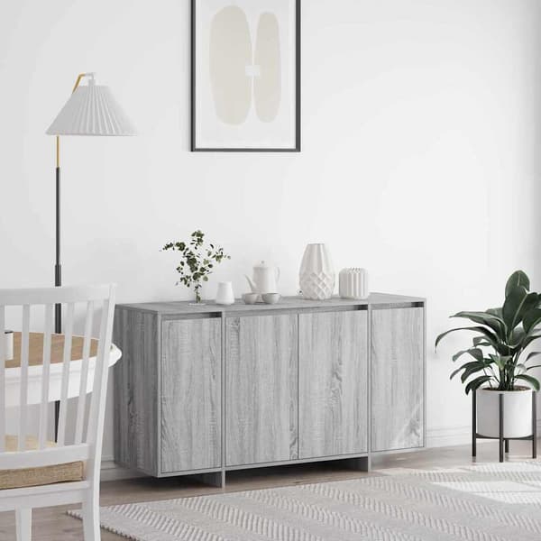 vidaXL Sideboard Grå Sonoma 135 x 41 x 75 cm Konstruerat trä