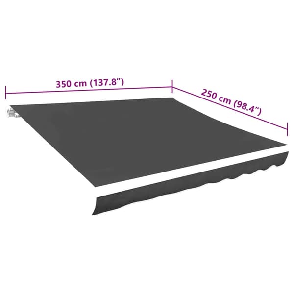 vidaXL Markiseduk 350x250 cm antrasitt
