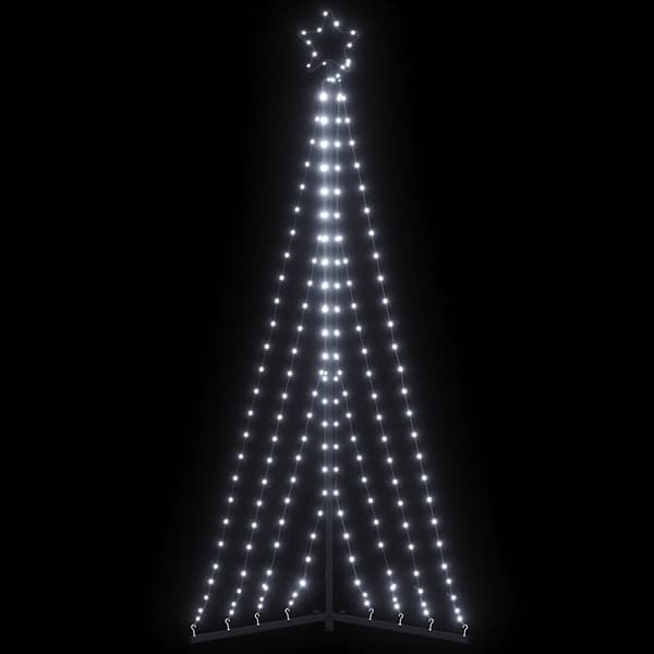 vidaXL LED julgran 339 LEDs kallvit 187 cm