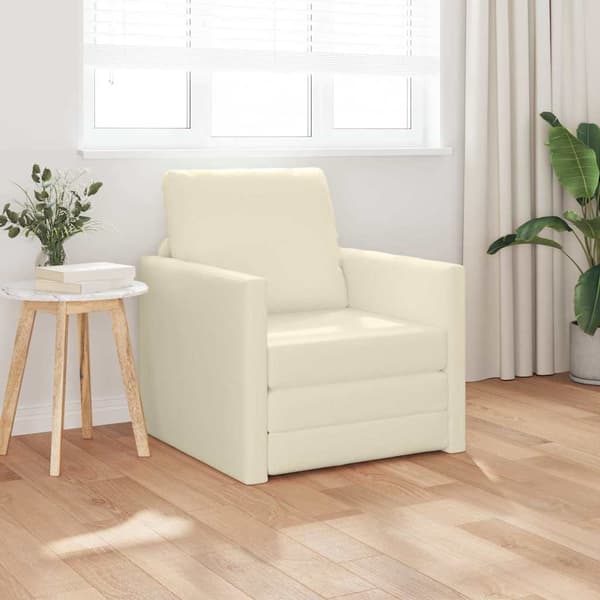 vidaXL Soffsäng 60cm Kräm Konstläder