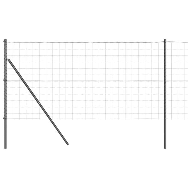 vidaXL Gjerde med stolpe Grå 1 x 10 m Stål