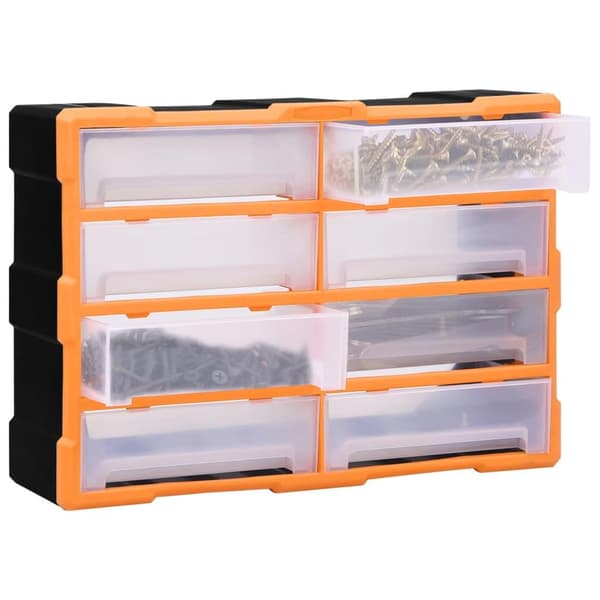 vidaXL Sortimentskap med 8 store skuffer 52x16x37 cm